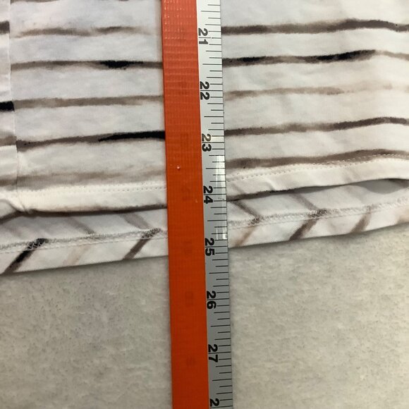 J. Jill Pure Jill Striped Tunic Blouse Women XS 3/4 Sleeve Pocket Cotton Blend - Picture 7 of 8